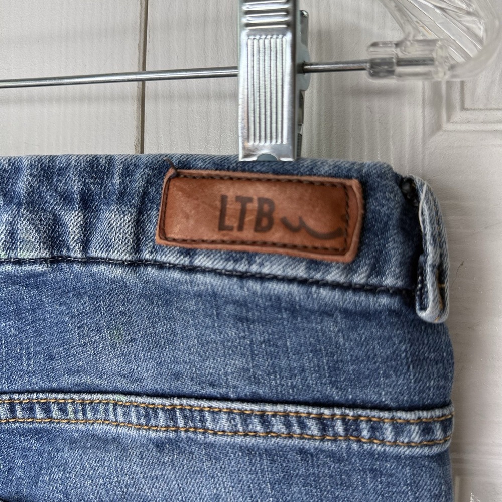 LTB Cuffed Denim Jean Shorts Womens Size M Medium Low Rise Distressed Blue - Picture 3 of 7
